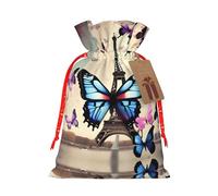 Romantic Paris Eiffel Print Drawstring Gift Bags,For Holiday Season,Birthdays,Anniversaries And Any Special Occasion