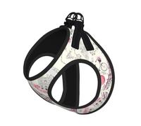 Romantic Paris Eiffel Tower Bycicle Pet Leash Vest For Small Dogs Cats Reflective Adjustable Soft Outdoor Walking Hiking Training