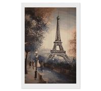 Romantic Paris Eiffel Tower Diamond Painting Kits for Adults Beginners 8x12 Full Drill Diamond Art with DIY Tools Square 5D Diamonds Dots Crafts Gem Art Paint by Diamonds for Home Wall Decor Relaxin
