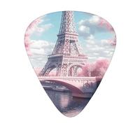 Romantic Paris Eiffel Tower Guitar Picks Gift Set - Smooth Durable Plectrums For Acoustic, Electric & Bass Guitar, Perfect Present For Guitar Lovers & Musicians