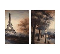 Romantic Paris Eiffel Tower Passport Holder for Adult,PU Leather Passport Cover with Card Slots,Minimalist Wallet with Zipper