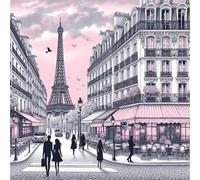 Romantic Paris Streets Jigsaw Puzzles for Adults 1000 Pieces Hard Difficult Challenging puzzles for adults 1000 pcs DIY Decoration Puzzle for Wall Decor Gifts