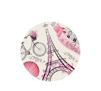 (Romantic Paris Tower bicycle) Printed Paper Car Air Freshener Lavender Scented Hanging Odor Remover 10/40/100 Pcs for Vehicle Home Closet Wardrobe - Round Shape