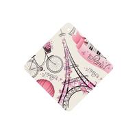 (Romantic Paris Tower bicycle) Printed Paper Car Air Freshener Lavender Scented Hanging Odor Remover 10/40/100 Pcs for Vehicle Home Closet Wardrobe - Square