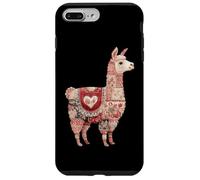 Romantic Patchwork Llama With Heart Motif Case for iPhone 7 Plus/8 Plus