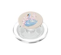 Romantic Pencil Light Blue Swan, Pretty Swan with a Pink Bow PopSockets PopGrip for MagSafe