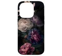 Romantic Peony Gothic Floral Dark Aesthetic Victorian Case for iPhone 14 Pro