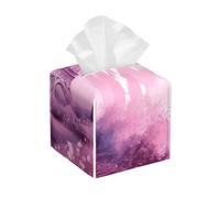 Romantic Pink Eiffel Tower in Paris Leather Tissue Box, Household Water Proof Square Tissue Box, Suitable for Dining Tables, Desks/Living Rooms/Offices/Bedrooms/Cars