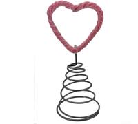 Romantic Pink Heart Ornament for Wedding Use | metal frame, soft pink ribbon, heart shape, 20cm size, tree or wall hang