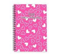 Romantic Pink Hearts 2026 Planner Diary A5 To Do List Notebook 2026 Notepad Mens Diary Notebook for College Student Week To View Monthly Year Planner with Dotted Line Note Page Slim