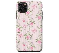 Romantic Pink Roses and Ribbons French Country Aesthetic Case for iPhone 11 Pro Max