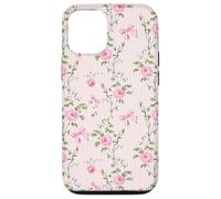 Romantic Pink Roses and Ribbons French Country Aesthetic Case for iPhone 12/12 Pro