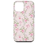 Romantic Pink Roses and Ribbons French Country Aesthetic Case for iPhone 12 mini