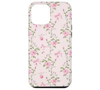 Romantic Pink Roses and Ribbons French Country Aesthetic Case for iPhone 12 Pro Max