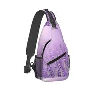 Romantic Purple Lavender Cross Chest Bag Diagonally Sling Bag Crossbody Shoulder Bag Travel Hiking Daypack For Men Women