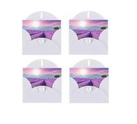 Romantic Purple Lavender Print Blank Greeting Cards, Love Buttons, Pearl Paper Envelopes Suitable For Various Occasions - Anniversary Cards, Thank You Cards, Holiday Cards, Wedding Cards