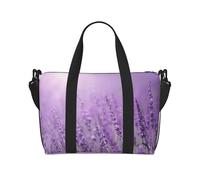 Romantic Purple Lavender Print Carry On Overnight Bag,Travel Duffel Bag,Personal Item Bag,for Travel, Gym Sports Weekender
