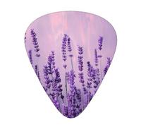 Romantic Purple Lavender Printed Guitar Pick 12 Pieces Guitar Pick In A Box The Makes Sound Clear Ukulele Electric Acoustic Guitar Bass (0.46 0.71 0.96mm)