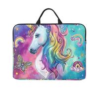 Romantic Purple Lavender Printed Laptop Sleeve 14 inch Protective Case, Waterproof Computer Case Bag with Handle for Men Women