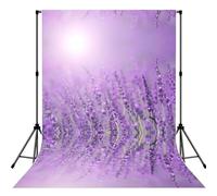 Romantic Purple Lavender Printed Shooting Backdrop Cloth, Soft Wrinkle Free Background, Versatile Studio Display Prop