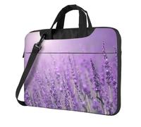 Romantic Purple Lavender Printed Waterproof Laptop Case Ultra-Thin Portable One-Shoulder Laptop Bag 600d Oxford 13in/14in/15.6in