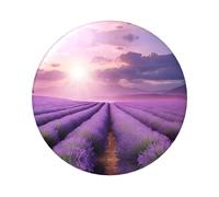 Romantic Purple Lavender Round Badge - Durable Tinplate Design With Full Single-Sided Print, Perfect For Custom Gifts & Apparel Decoration