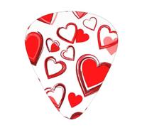 Romantic Red Heart Guitar Picks Set-Premium Abs Material,Various Thicknesses-Enhance Your Playing Experience