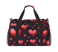 Romantic Red Heart Print Daily essentials Large Capacity Hand Carry Bag for Weekend Getaways style Bags