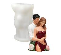 Romantic Reusable Flexible Silicone Candle Mould | 3D Dies for Couple Candle for Beginners and Occasions Party Wedding Valentine's Day Home Gift