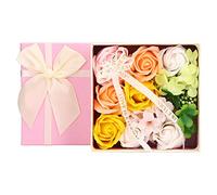 Romantic Rose Flower Soap for Women: Bath-friendly, Allergy-proof, Artificial Flower Soap in a Premium Box for Special Occasions (Yellow)