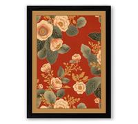 Romantic Rose Garden Botanical Framed Wall Art Print A3 (42×29.7cm) Black, Wall Decor for Living Room, Bedroom, Office & Home, Ready to Hang, Art Gift