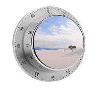 Romantic Sand Landscape Kitchen Timers, Manual 60 Minute Wind Up Timer Clock with Loud Alarm, Magnetic Backing, Mechanical Kitchen Timers, No Batteries Required, Countdown Timer for Cooking Baking