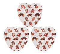 Romantic Sausage Dog Car Air Freshener, 3 Pcs Love form Hanging Air Freshener Cards, Long Lasting Fragrance Scented Cards for Car, Home, Office White-style