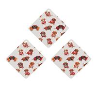 Romantic Sausage Dog Car Air Freshener, 3 Pcs Rhombus Hanging Air Freshener Cards, Long Lasting Fragrance Scented Cards for Car, Home, Office White-style