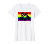 Romantic Silhouette Rainbow Stripes Graphic Value Graphic T-Shirt