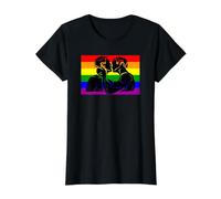 Romantic Silhouette Rainbow Stripes Graphic Value Graphic T-Shirt