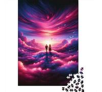 Romantic Sky Walk 1000-Piece Puzzle for Adults, 52x38cm/1000pcs; to Complete Gradually over A Weekend; White Pieces with A Smooth Surface
