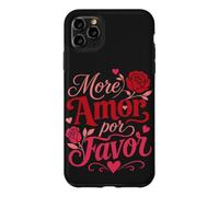 Romantic Spanish Love Quote Rose Hearts Amor Favor Case for iPhone 11 Pro Max