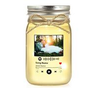 Romantic Spotify Jar Light with Song Code - Personalized Photo Gift for Husband Wife - Couple Night Light for Valentine's, Christmas, Birthday