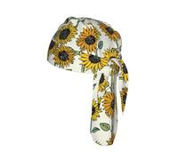 Romantic Sunflowers Print Helmet Skull Cap Quick Dry Bike Headwrap Lightweight Breathable One Size Adult Modern Beanie