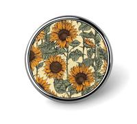 Romantic Sunflowers Round Badge Pin Funny 1 Inch Button Brooch Lapel Pins Fashion Hat Shirt Pin Tie Tack Pinback Buttons Badge Party Supplies Decor Badges For Clothing Coat Hat Dress For Men Women