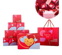 Romantic Surprise Bounce Gift Box Double Opening Love Explosion Box Red Heart Design for Valentine’s Day Anniversary Proposal Wedding Cash Photos Love Notes (A)