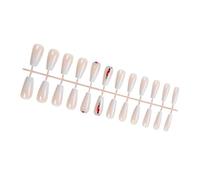 Romantic Theme Full Cover Artificial Glossy Nail Pushing with Rhinestone for Acrylic Nails for Women