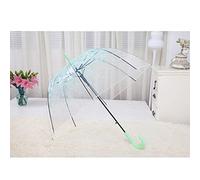 Romantic Transparent Clear Flowers Bubble Dome Umbrella Half Automatic for Wind Heavy Rain Lightweight Waterproof Stormproof Travel Golf Unisex