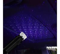 Romantic USB Auto Roof Lights, Portable Star Projector Decorations, Star Night Light, Interior Lighting, LED Car Lights Projector, Plug and Party, for Car/Party/Homes (Blue)