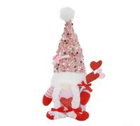 Romantic Valentine's Day Plush Gnome Set for Mr and Mrs Handcrafted Decoration for Indoor and Outdoor Use (Womens Love)