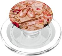 Romantic Victorian Collage Ballet Slippers Roses Lace PopSockets PopGrip for MagSafe