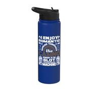 Romantic Walks Through The Casino - Slot Machine Gambling Stainless Steel Insulated Water Bottle