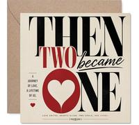 Romantic Wedding Card, Two Hearts, One Story