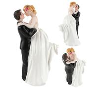 Romantic Wedding Couple Figurines PLNVNVP Bride and Groom Figurines Wedding Cake Topper Decoration Home Decor Car Ornaments Anniversary Engagement Gifts for Bride and Groom